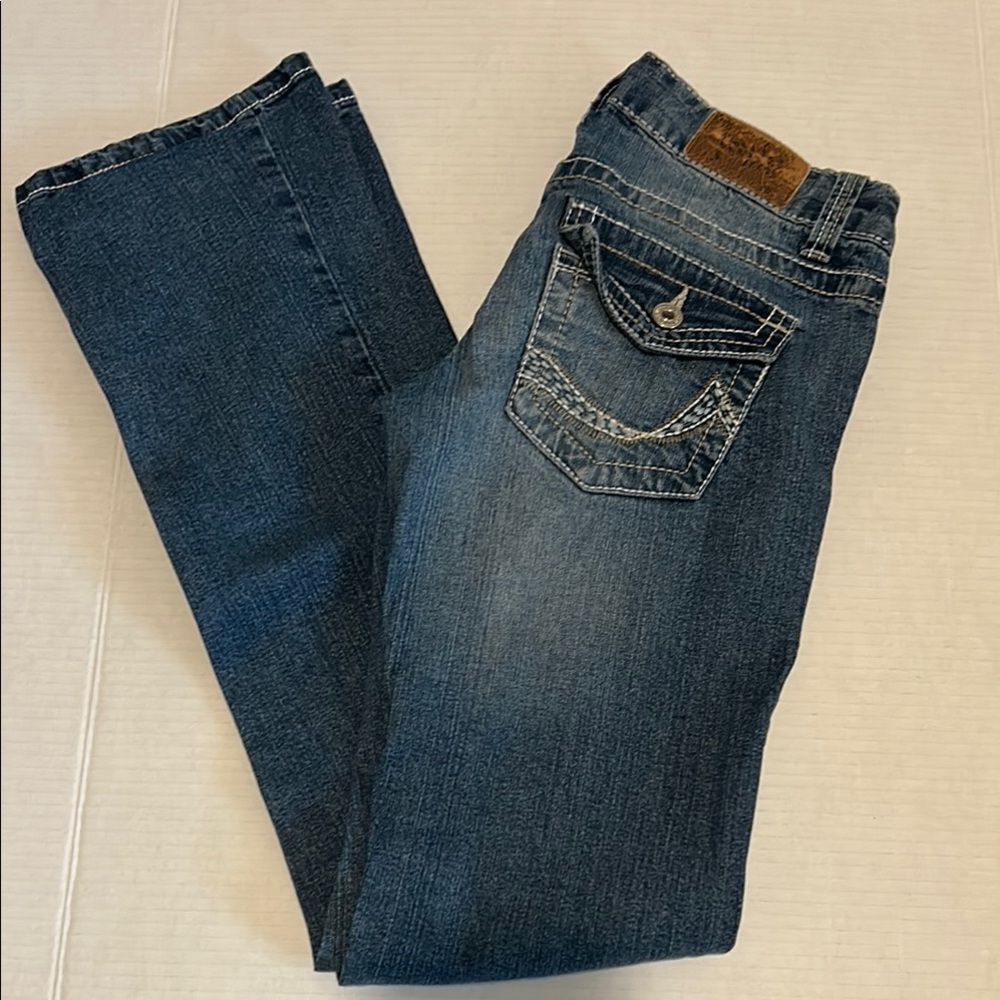 Jade Jeans Size 1/2 Juniors medium wash straight leg blue jeans.